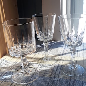 3 lead crystal glasses
