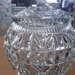 Pressed Glass Cookie Jar