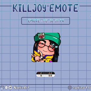 Valorant KillJoy Emote für Twitch/Discord