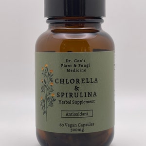 Organic Chlorella & Spirulina Vegan Capsules 60ct