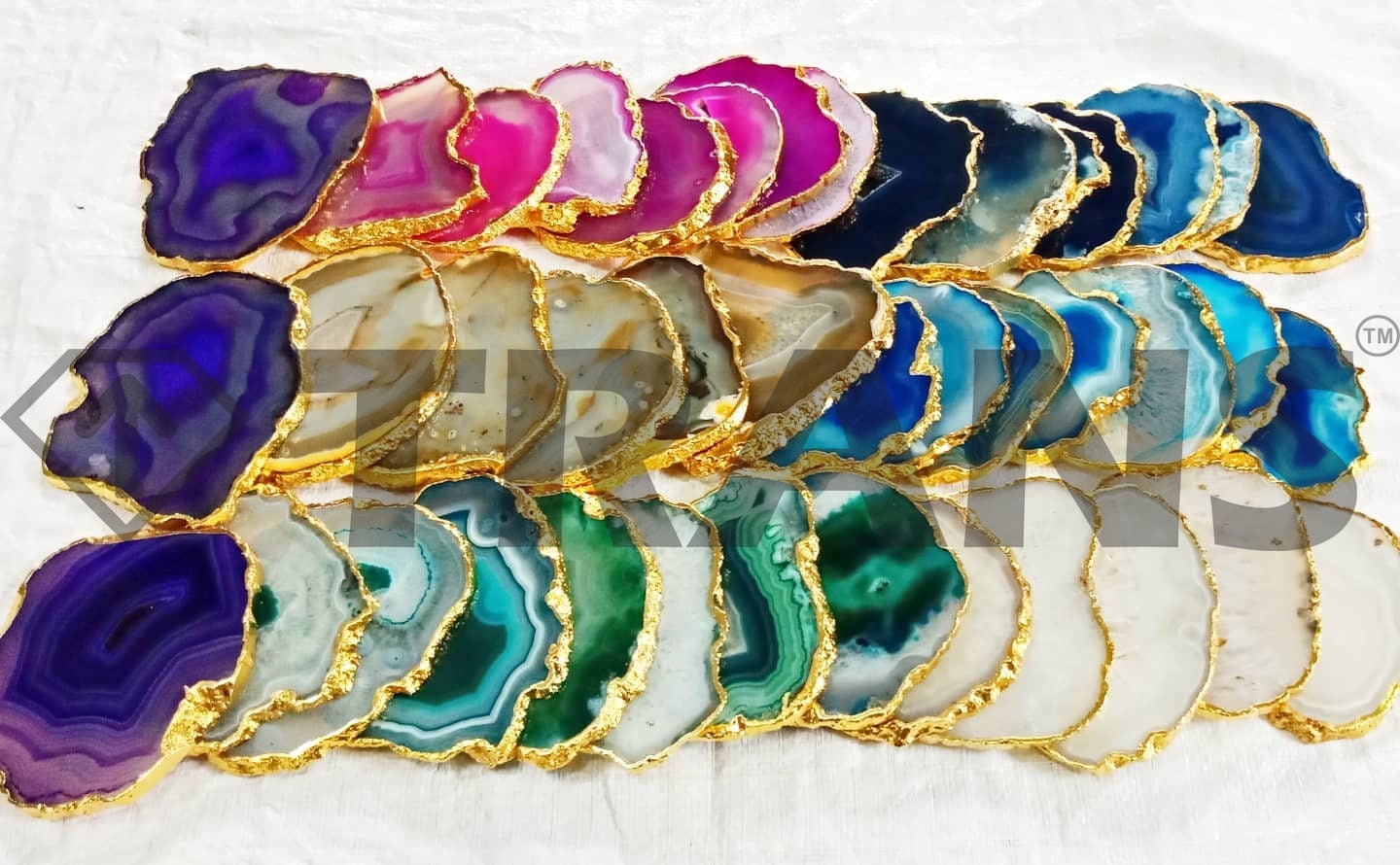 Gemstone Photo Frame set of 3 Pcs 8 Agate Stone Color - Etsy UK