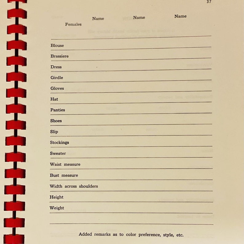 Vintage Family Record Book Etsy