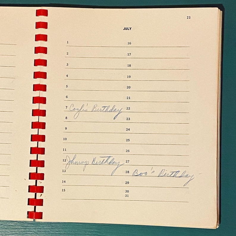 Vintage Family Record Book Etsy