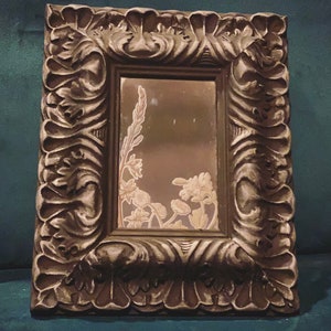 Vintage Black and Silver Mirror