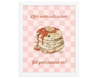 Pupusa Stack Print | Salvadoran Wall Art