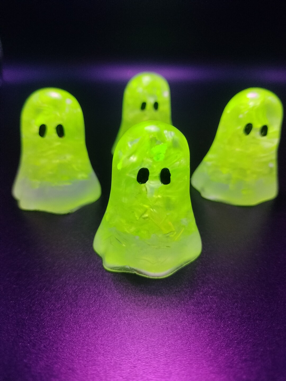 Resin Mini Ghosts Uranium / Vaseline Glass Made to Order, 3d Ghost ...