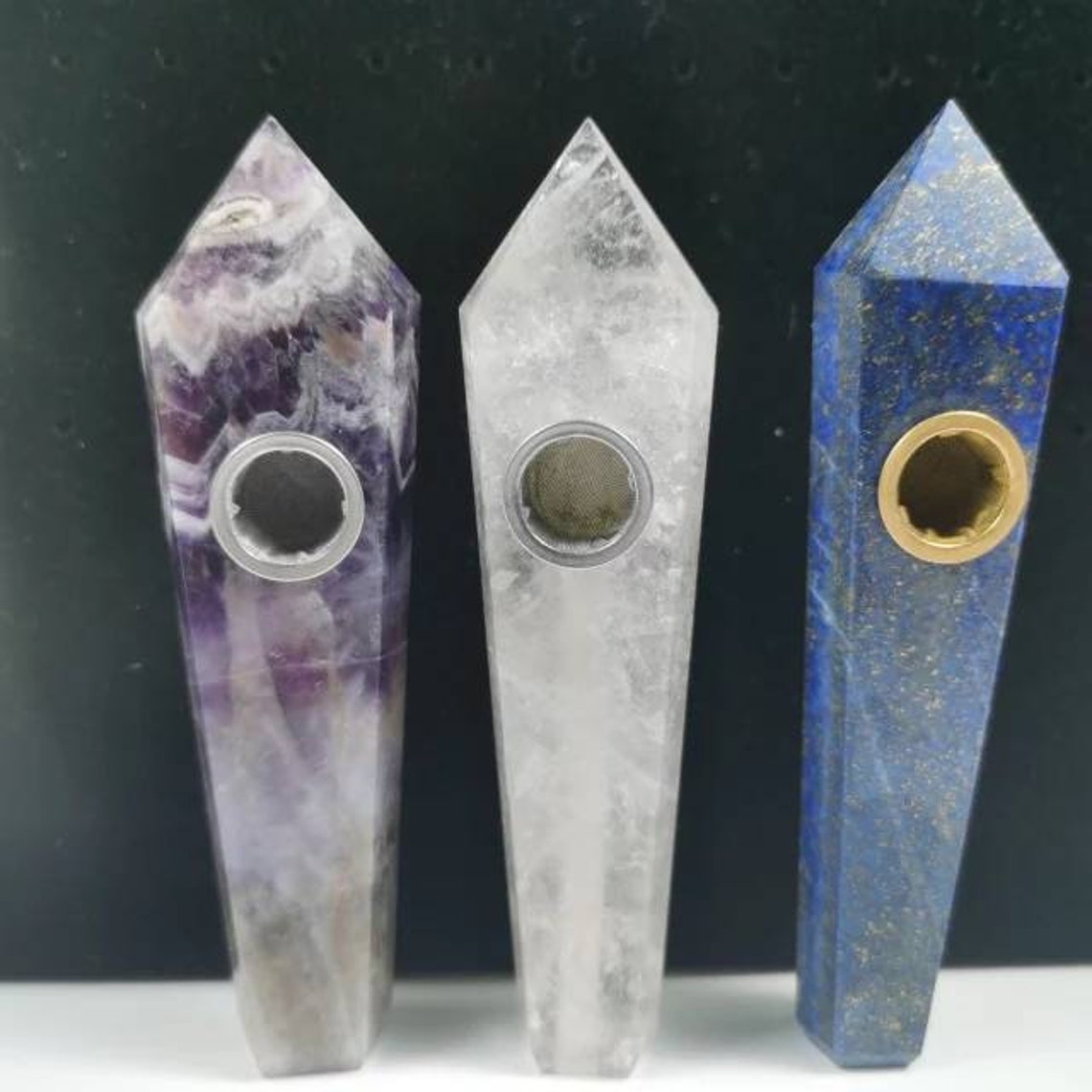 Crystal smoking pipe set with extra screens Etsy