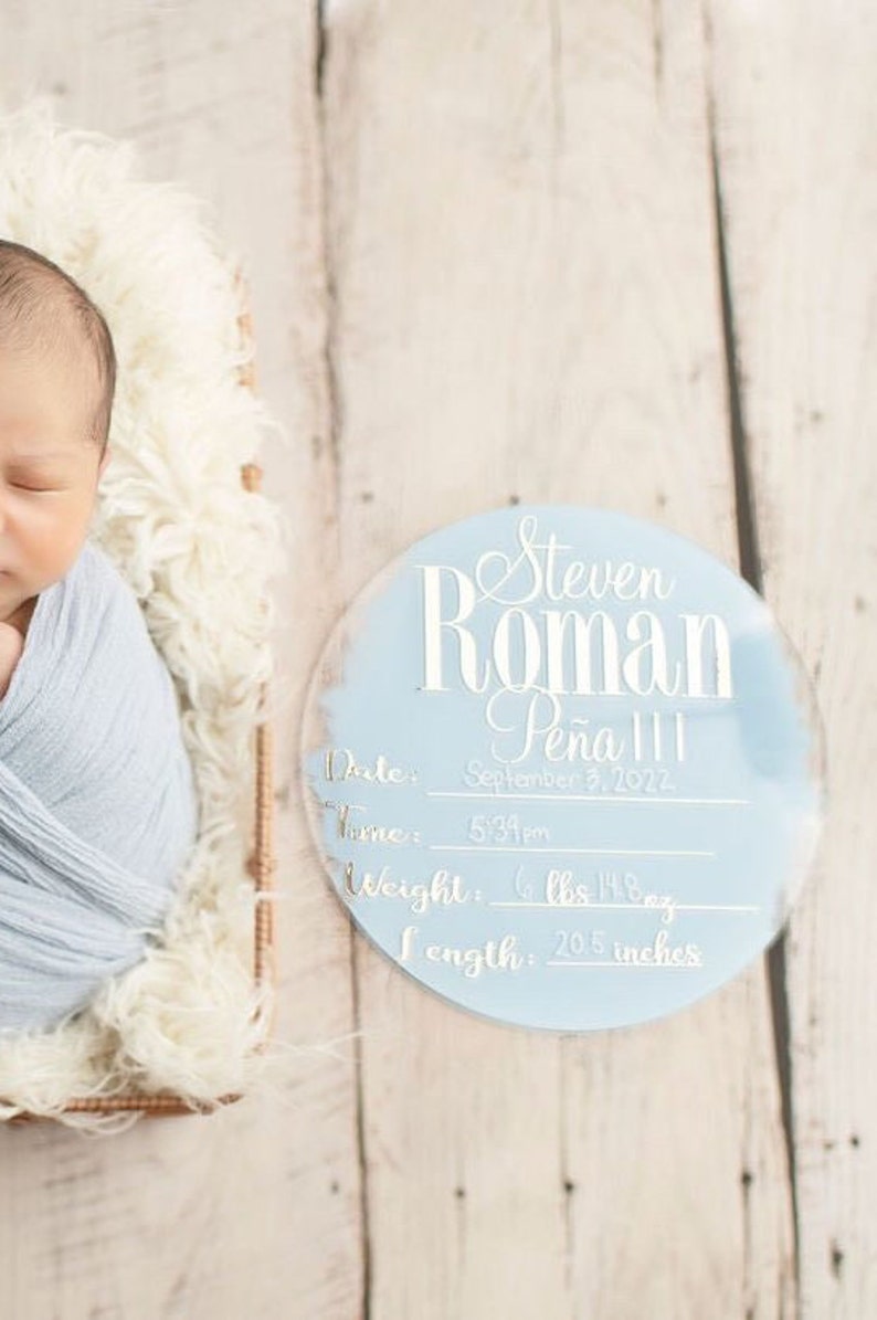 Baby Name Sign Baby Stats Sign Baby Hospital Sign Baby Name Etsy