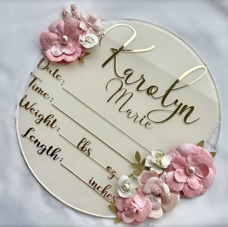 Baby Name Sign Baby Stats Sign Baby Hospital Sign Baby Name Etsy