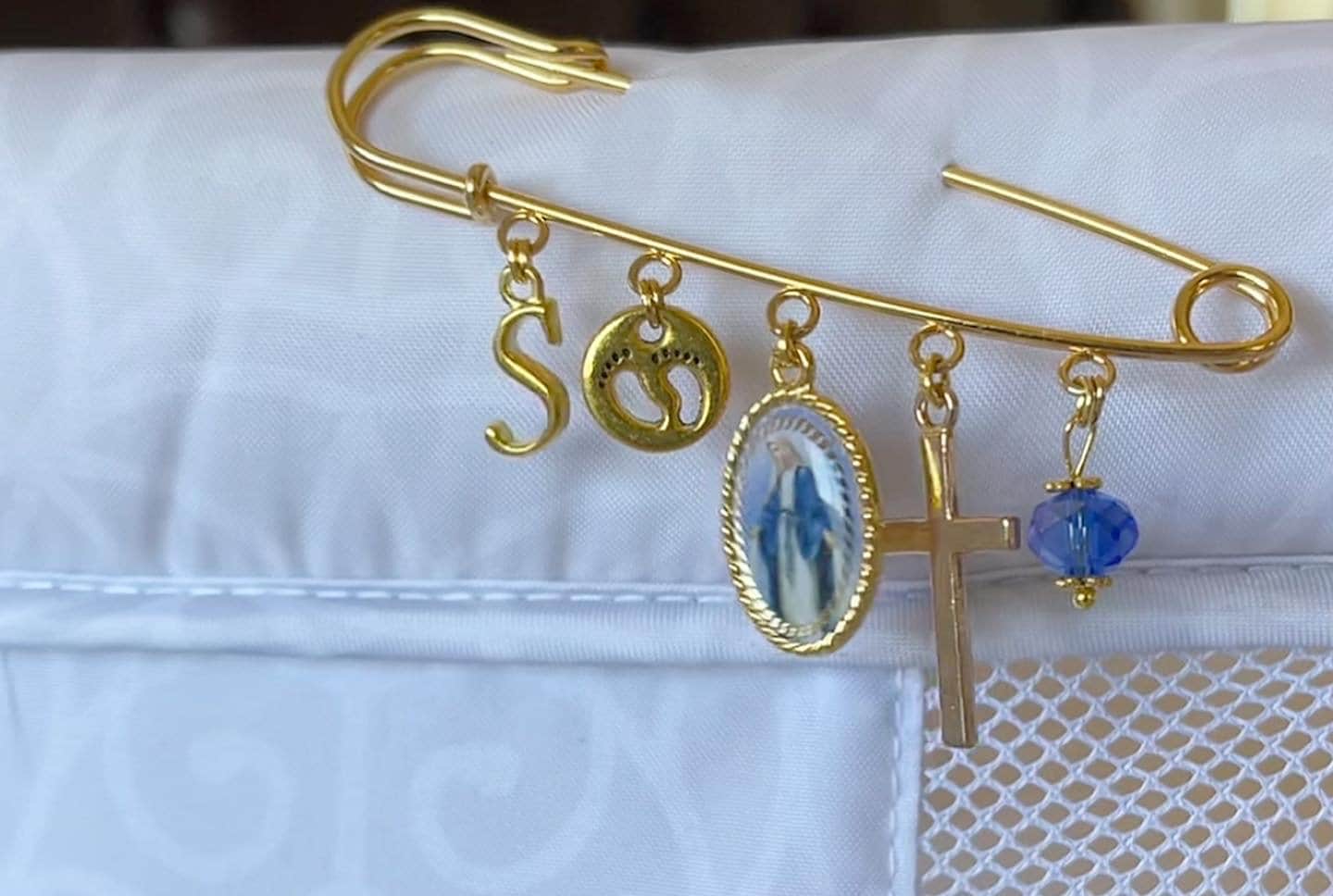 Baby brooch pin Gold pin charms babykeepsake Custom made Etsy