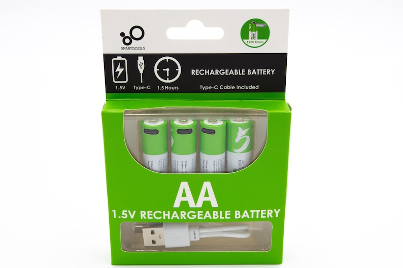 1.5v AA USB C rechargeable batteries 4 pack