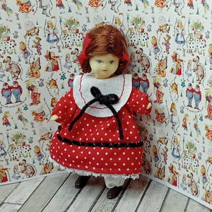 Erna Meyer little girl doll Victorian artisan bending german vintage dollhouse miniatures 1:12/10 Mint!