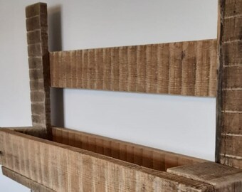 Reclaimed Wood Panel Effect Wall Planter
