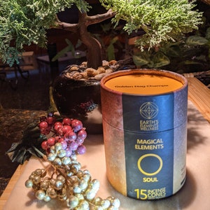 PURE Incense- &quot;Soul&quot; Natural Cone Incense. Pure Long Burning Cone Beautiful Packaging-High Quality with Holder included/Nag Champa