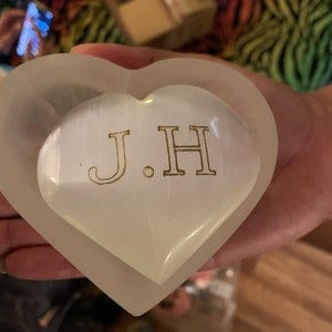 Selenite Heart/ Engraved/Personalized or without engraving/ 3 in/Great For Mothers Day/Great Gift/Natural Beauty/Wedding Gift/Unique