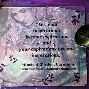 Motivational Mousepads/Wireless Words of Wisdom/Let your inspirations become Aspirations