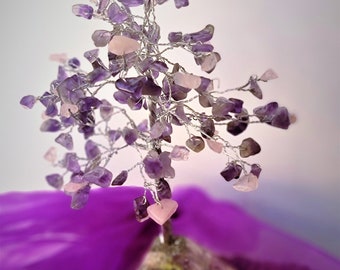Februari Kristallen Levensboom Amethist Rozenkwarts Orgonite Chakra Decor Liefde Vertrouwen Cadeau