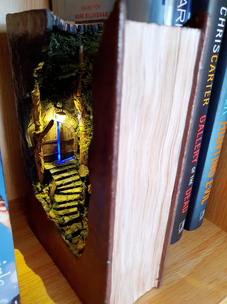 Book Nook. Realistic Diorama. Bookshelf Insert. Miniature Etsy