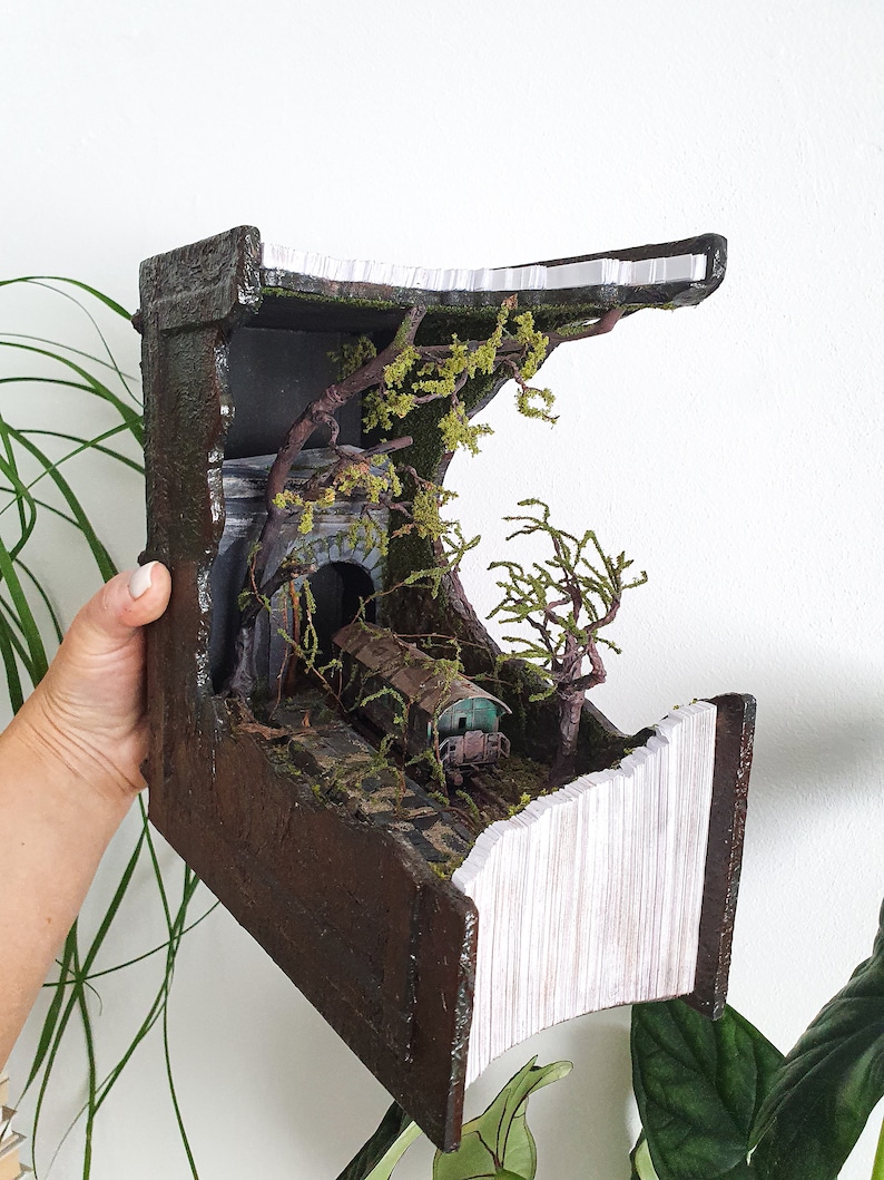 Diorama Book Nook Realistic Diorama Bookshelf Insert Etsy