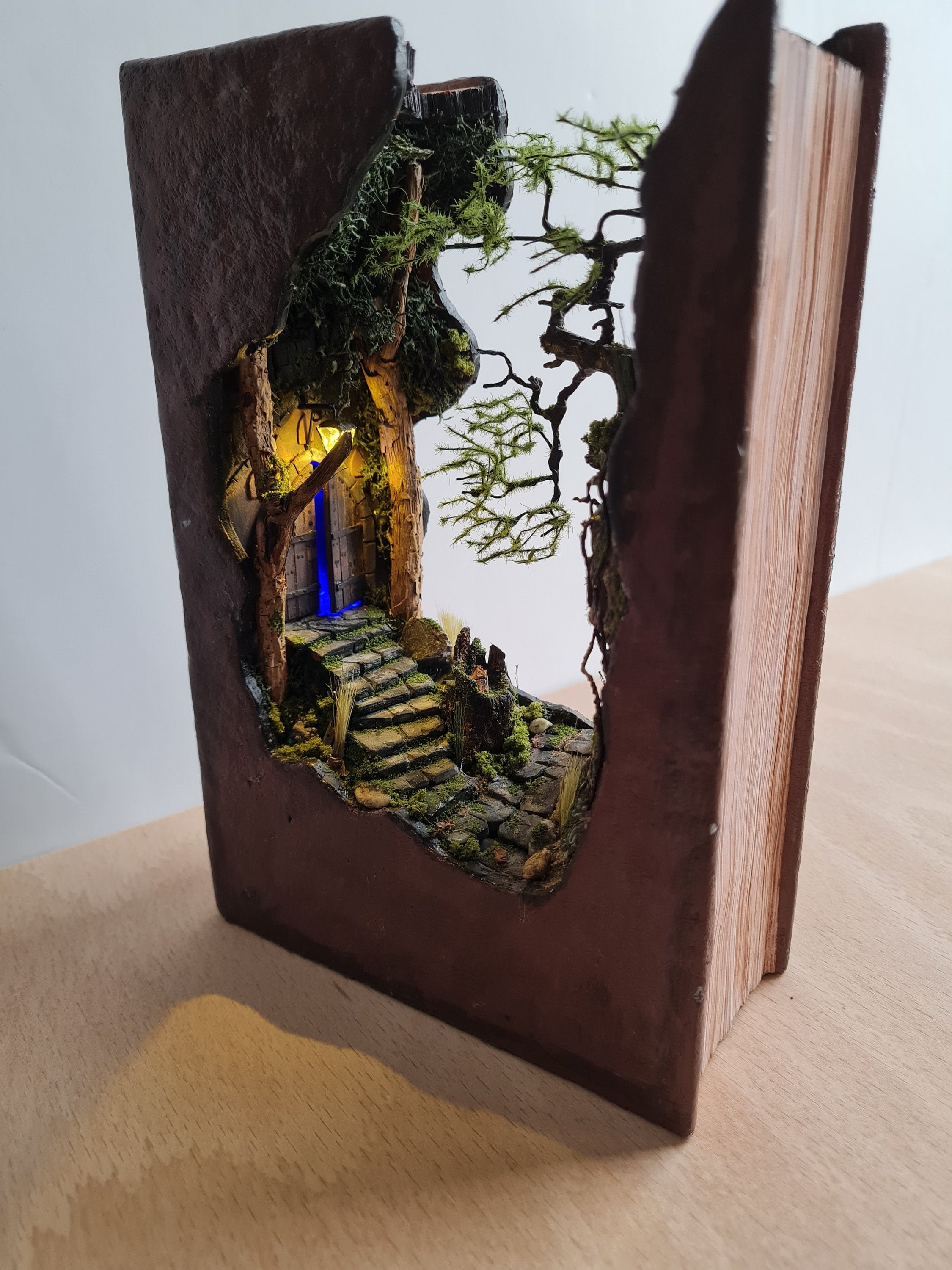 Book Nook. Realistic Diorama. Bookshelf Insert. Miniature Etsy UK