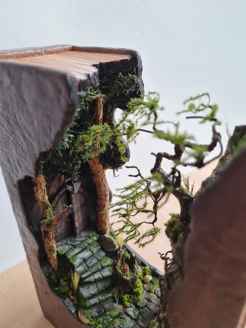 Book Nook. Realistic Diorama. Bookshelf Insert. Miniature Etsy Australia