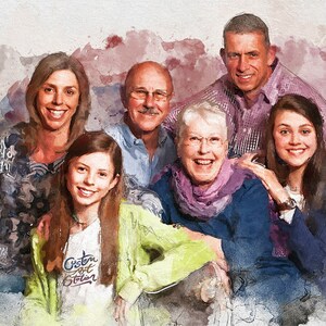 Retrato em aquarela personalizado, pôsteres de comissão para noivado, donos de animais de estimação, casais, entes queridos e famílias, presente personalizado exclusivo para ela.