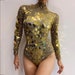 Rhinestone Bodysuit Jumpsuit Mirror Sequin Futuristic Rhinestone Cowgirl Crystal Jumpsuit Disco Costume DragQueen Party Festival outfit Rave 