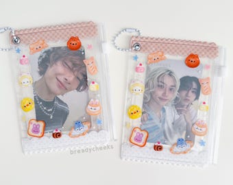 Estuche con cremallera para llavero y portafotos de Stray Kids Skzoo Bakery / Estuche de peluche de PVC con baratijas de Skzoo