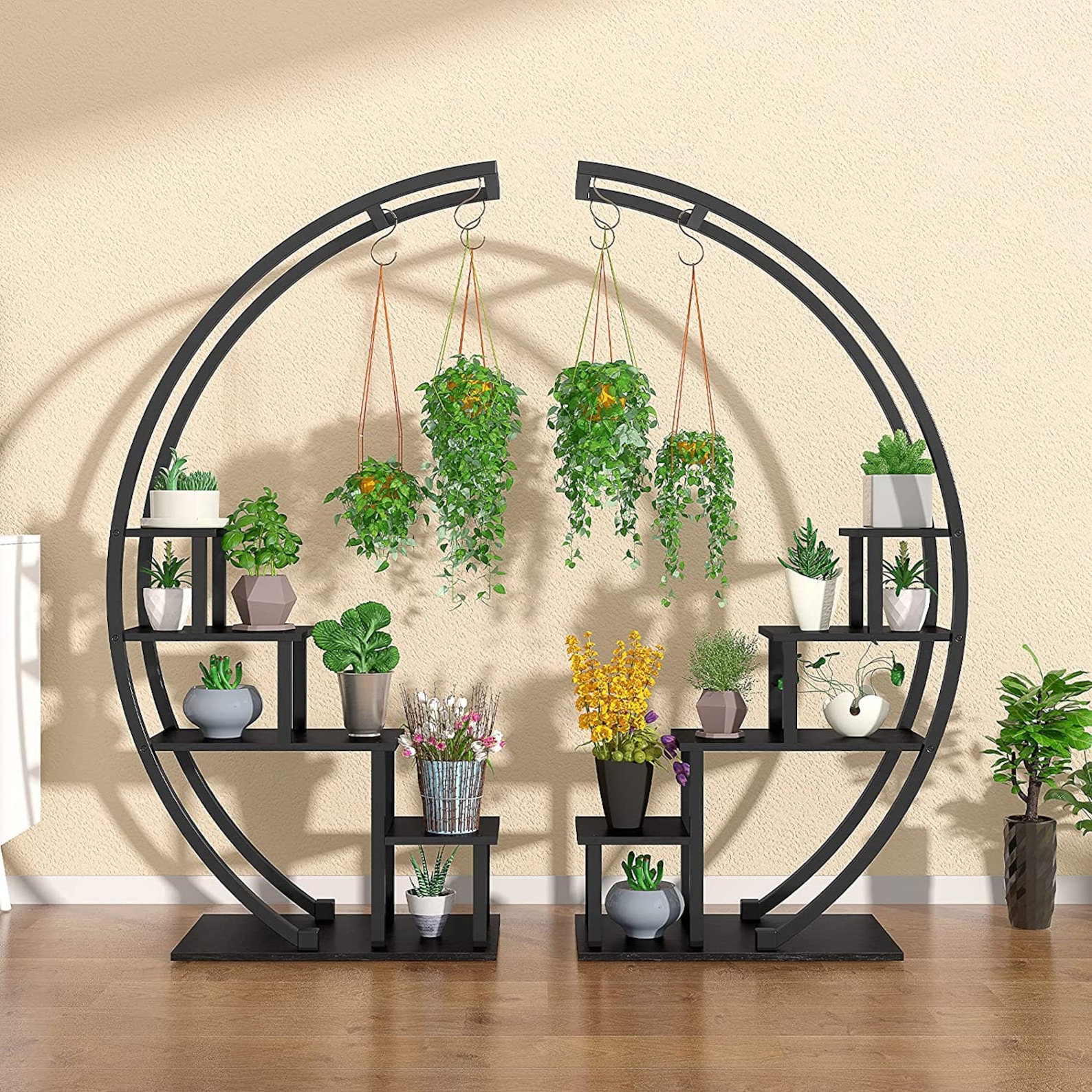 5 Tier Tall Metal Indoor Plant Stand in Pairs Black Plant Etsy