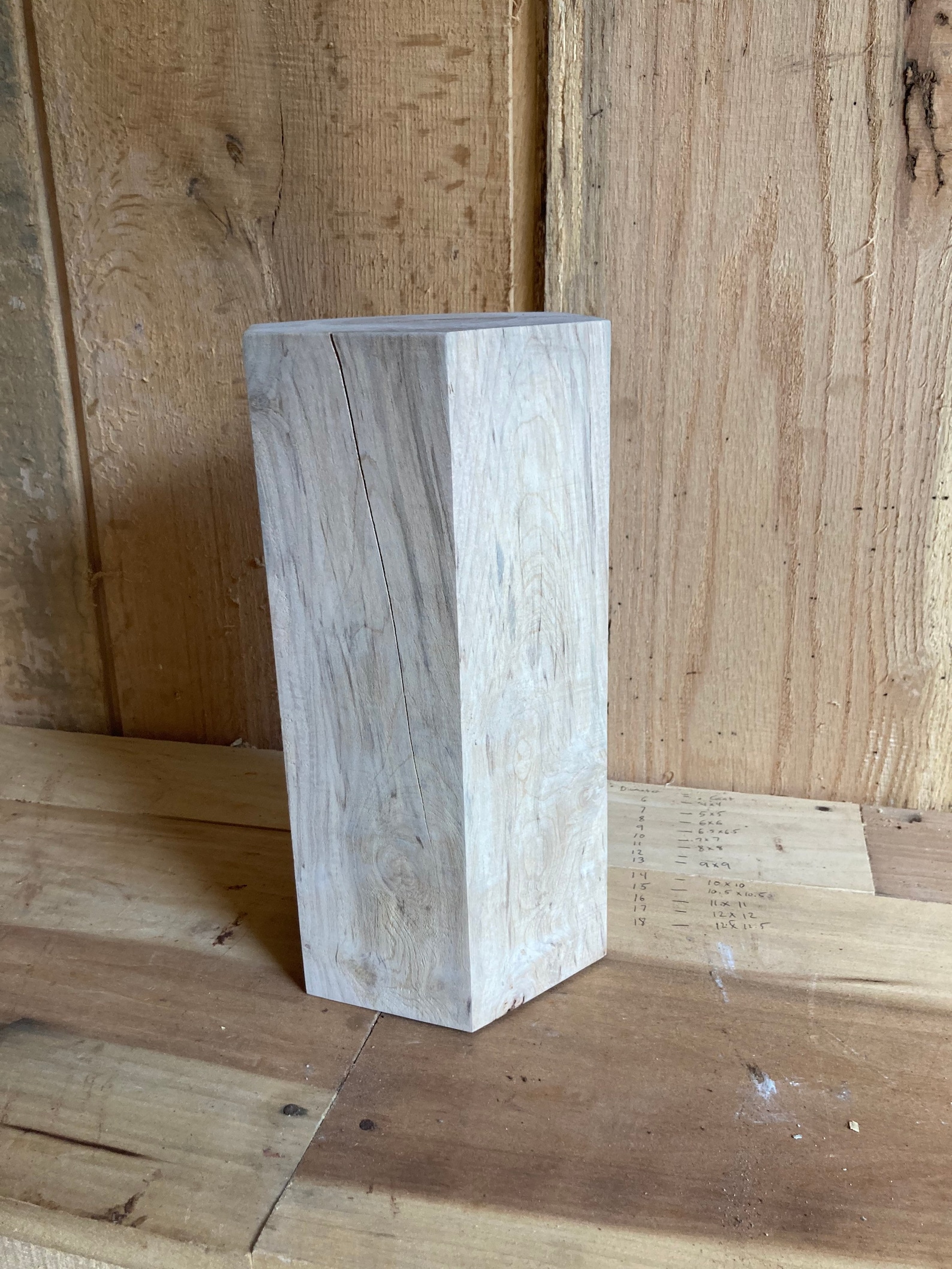 Lathe Turned Hexagon White oak Log Etsy