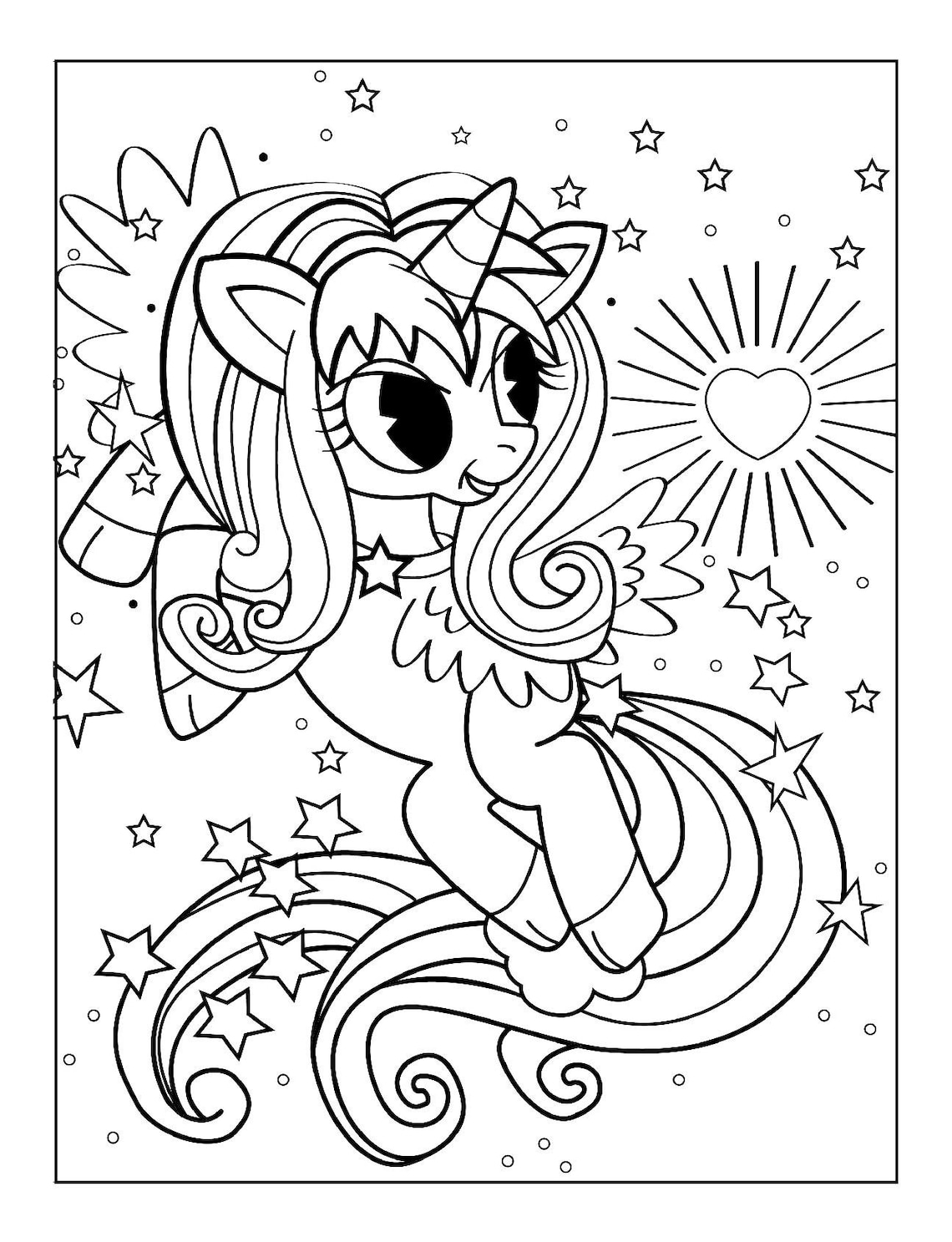 60 Printable UNICORN COLORING PAGES Etsy 60 Printable UNICORN COLORING PAGES Etsy