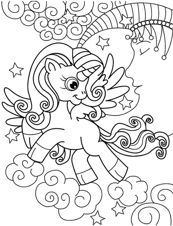 Yoytoo Unicorn Coloring Pads Kit for Girls, Unicorn Coloring Book with 60 Coloring Pages and 16 Colored Pencils for Drawing Painting, Travel