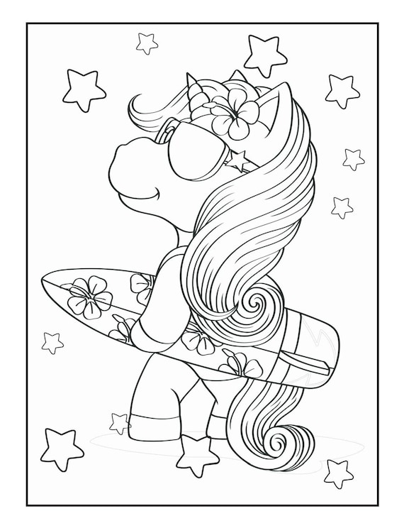 My Little Pony coloring page with unicorn