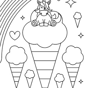 60 Printable SIMPLE Unicorn Coloring Pages - Etsy