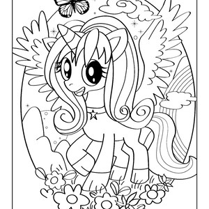 60 printable unicorn coloring pages etsy