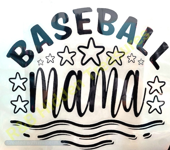 Ready To Press Baseball Mama HTV Print, EcoSolvent Transfer, Baseball, Sports, Mom, Fun, America's Pastime, Ready To Press, BN20A, Game Mom
