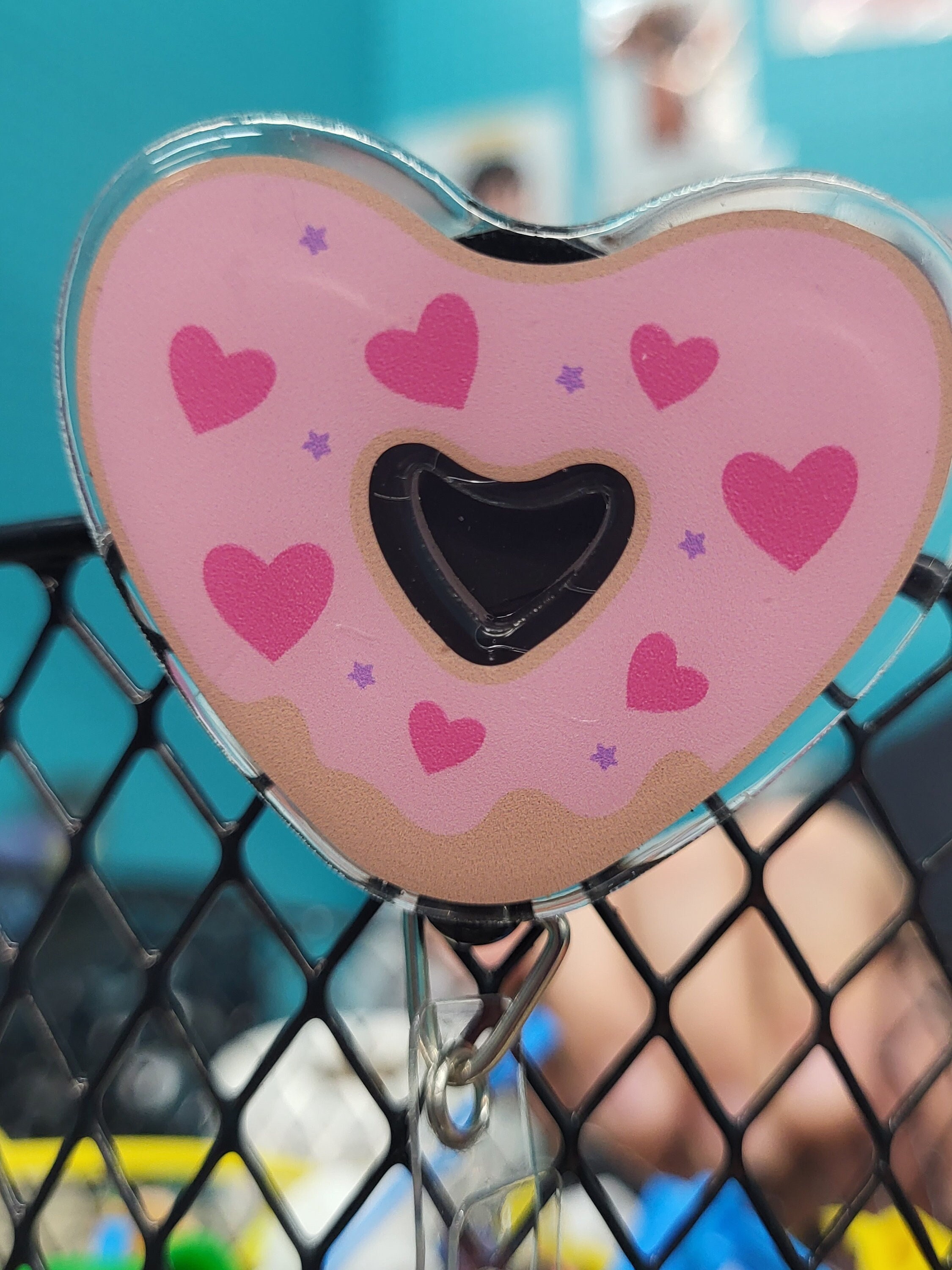 Donut Heart Badge Reel, Donut, Valentines, Heart, Food, Badge, Badge  Holder, Decoration, Useful, Badge Reel Set, Badge Reel Funny, Food 