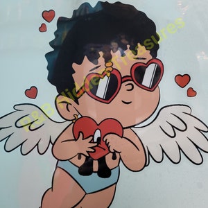 Bad Bunny Valentines Cupid HTV Print, Benito Valentines HTV, Full Color, Ready To Press, Love, Valentines Day, EcoSolvent Transfer, HTV