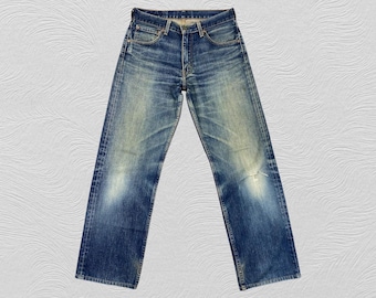 30x30 Faded Blue Distressed Vintage Levi's Jeans SJ164 Denim