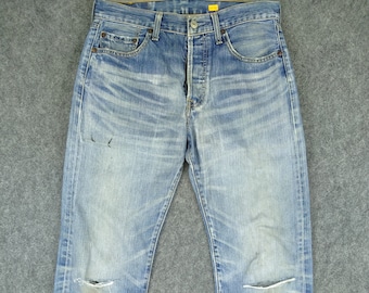 38x31.5 90's Vintage Levi's 505 USA Jeans Light Blue Wash Denim Red Tab ...