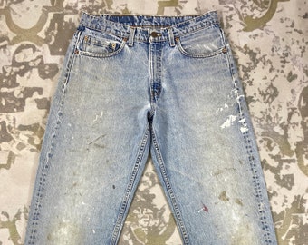 32x33 90's Light Blue Wash Vintage Levi's 565 USA Jeans JN 1960 Denim Distressed Denim Faded Denim Grunge Style Vintage Denim Unisex Jeans