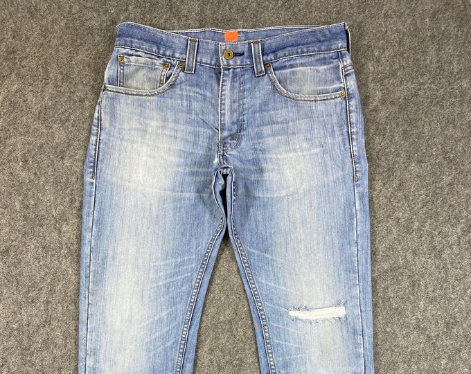 Vintage Levi's 501 Jeans 26x29.5 Light Blue Wash Denim Red Tab Faded ...