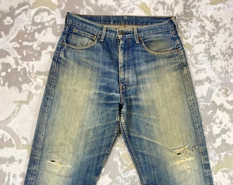 34X30 Earth Tone Vintage Levi's 504 Jeans JN 1938 Denim Distressed Denim Faded Denim Grunge Style Vintage Denim Unisex Jeans
