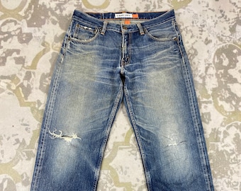 Größe 33x33.5 Beunruhigt Blau Vintage Levi's 503 Jeans Denim Stonewash Faded Reißverschluss Denim Grunge Style Vintage Denim Unisex Jeans Jeans W33