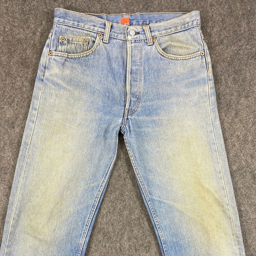 90's Vintage Levi's 501 USA Jeans 32x30.5 Light Blue Wash Denim Red Tab Faded shops Denim Grunge Style Vintage Denim Unisex Jeans