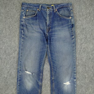 33x29.5 Vintage Levi&#39;s 505 Distressed Denim Red Tab Faded Denim Grunge Style Vintage Denim Unisex Jeans