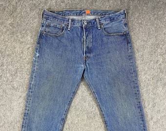 Vintage Levi's 501 Jeans 32x31.5 Blue Denim Red Tab Faded Denim Grunge ...