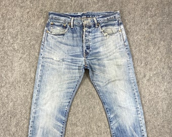 Vintage Levis 501 Jeans 30x30 Faded Blue JN3077 Blue Distressed Denim ...