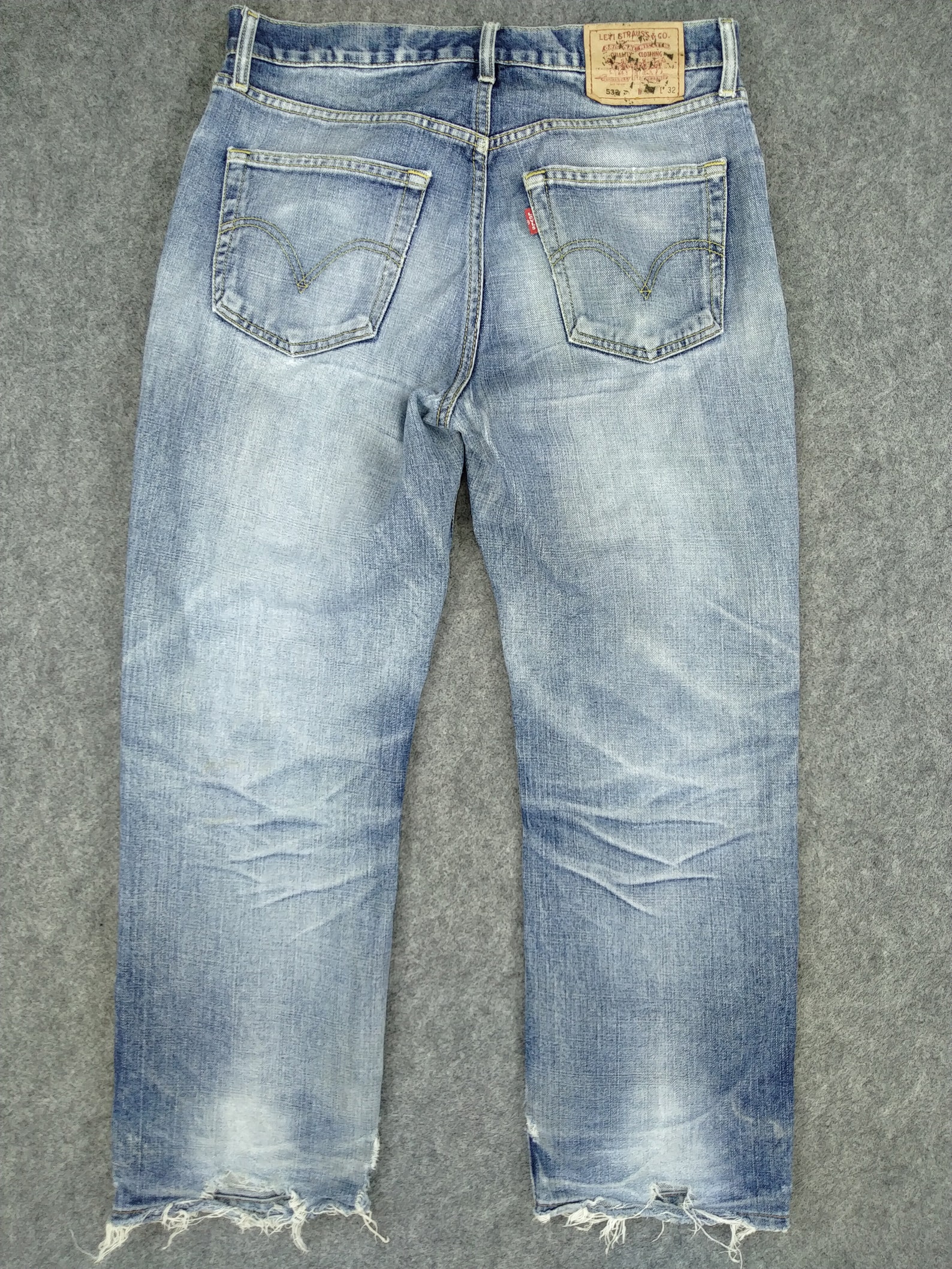 Vintage Levi's 533 Distressed Denim 33x27.5 Red Tab Faded - Etsy