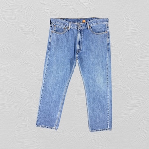 40x28 Vintage Levi&#39;s 505 Jeans Blue Denim Red Tab Faded Denim Grunge Style Vintage Denim Unisex Jeans